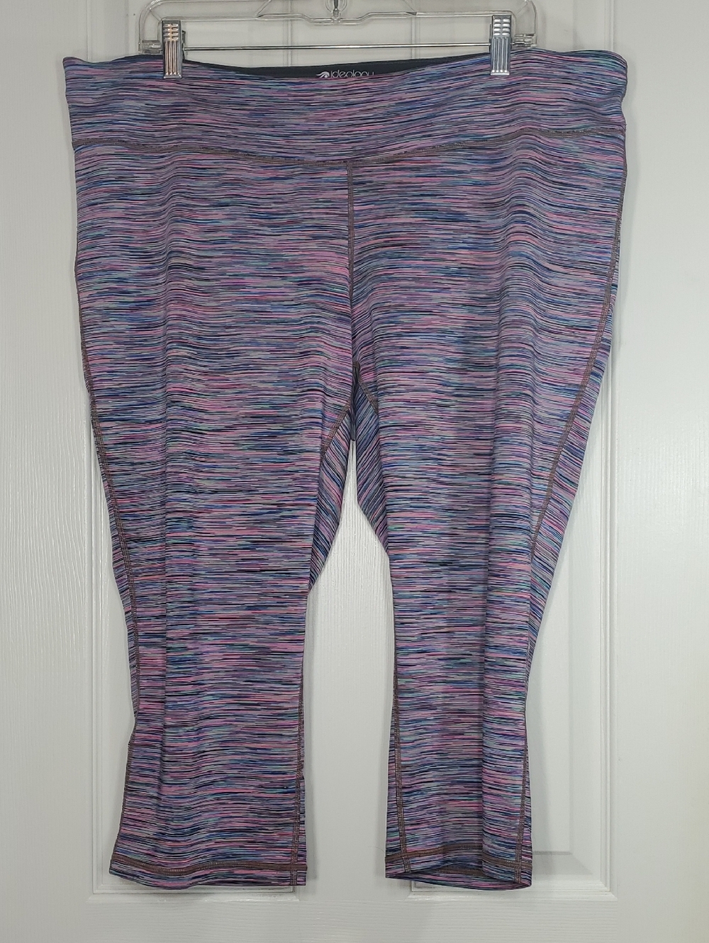 Ideology Multicolor Space Dyed Capri Leggings Activewear Athleisure XXL